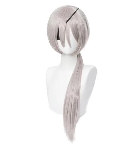 Vista 18 de Aicos Power Cosplay peluca larga naranja recta Cosplay pelucas con Poder naranja