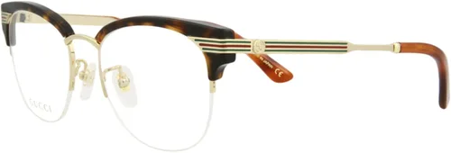Vista 2 de Gucci Marcos ópticos transparentes redondos de oro para mujer GG0201O-30001808-002