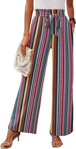 Vista 51 de Heymoments Wide Leg Pant for Women High Waist Trouser A01-negro