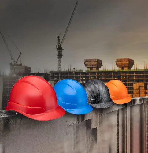 Vista 6 de Casco duro OSHA de color sólido sin ventilación estilo gorra con suspensión de 6 puntos