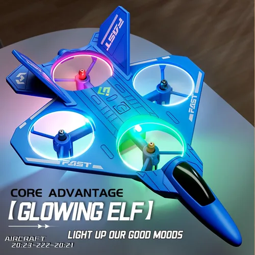 Vista 5 de ANTSIR Avión RC ABS Fighter Jet Drone Flying Toy para regalo de cumpleaños