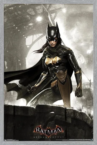 Vista 14 de Trends International DC Comics Video Game-Arkham Knight-Batgirl - Póster de pared, 14.72 x 22.37 pulgadas, versión enmarcada de madera de granero
