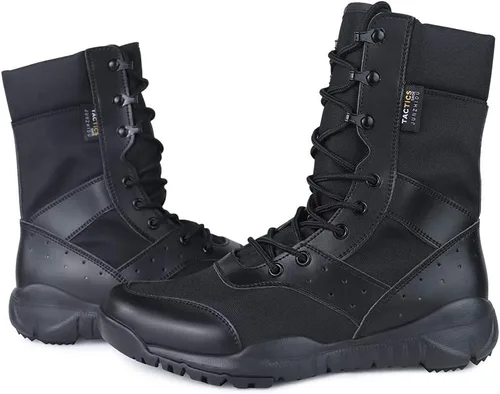 Vista 8 de LUDEY Tactical Boots for Men Lightweight Military Boots Durable Army Combat Boots Comfortable Work Boots Waterproof Security Boots