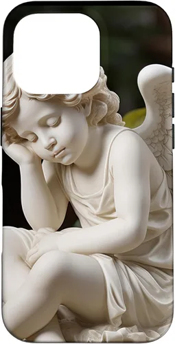 Vista 20 de Funda para iPhone 12 Pro Max con diseño de ángel durmiente para jardín, estatua de querubín