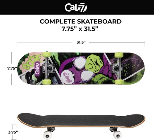 Vista 2 de Cal 7 Patineta Completa Estándar 19.1 cm - 20.3 cm de Tabla