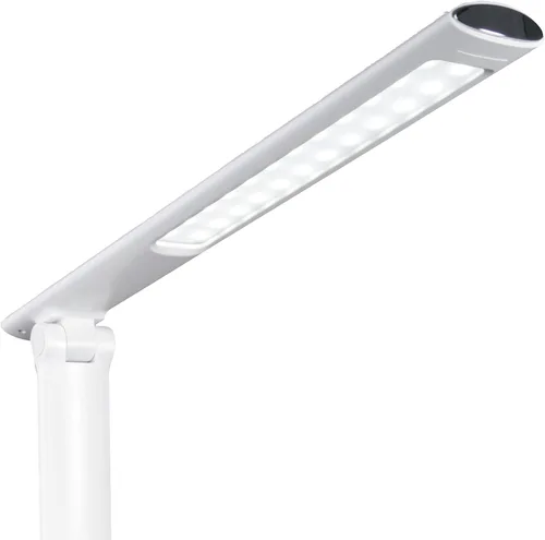 Vista 4 de OttLite Emerge - Lámpara LED de escritorio desinfectante con carga USB, desinfecta tu espacio de trabajo, activación táctil, cuello flexible, luz