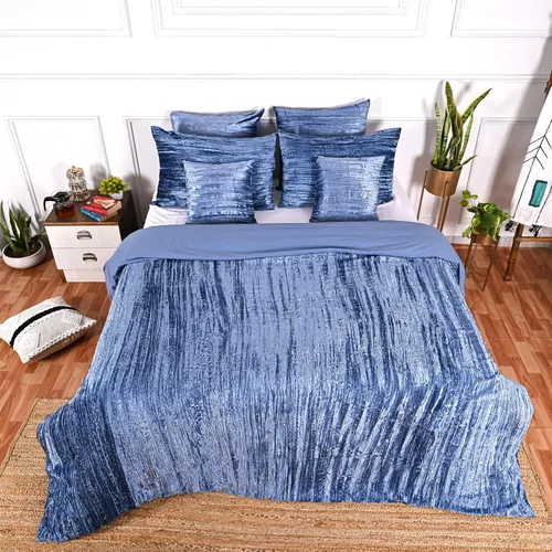 Vista 12 de Funda de edredón de terciopelo sólido ultra-luxe, ropa de cama boho UO, funda de colcha Donna, juego de edredón de 3 piezas, juego de cama de Aqua