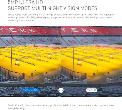 Vista 5 de EVERSECU Tuya Smart WiFi 5MP 20X Zoom óptico de seguimiento automático PTZ cámara de seguridad PTZ para exteriores, panorámica/inclinación/zoom