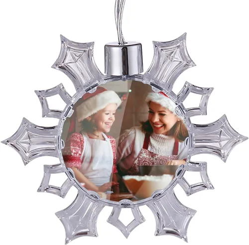 Vista 14 de Adornos personalizados de Navidad con foto/nombre, adornos personalizados de Navidad 2024, impresión de doble cara para árbol de Navidad, hogar
