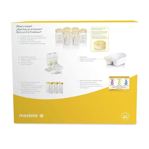 Vista 8 de Medela Juego de soluciones de almacenamiento de leche materna, suministros y recipientes de lactancia materna, organizador de leche materna, hecho