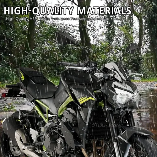 Vista 4 de Parabrisas de motocicleta compatible con Kawasaki Z 900 Z900 Lado de motocicleta Downforce Naked Spoilers Winglet ala de carenado de ala fija 2021