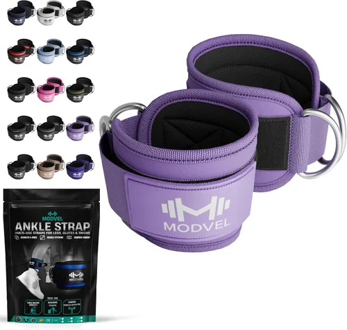Vista 10 de Modvel Gym Ankle Strap for Cable Machines – Glute & Leg Kickback Ankle Straps for Gym Workouts – Adjustable, Padded Support for Strength Training