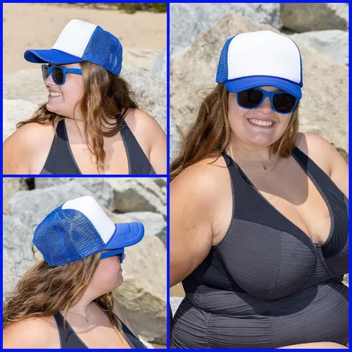 Vista 209 de Funky Junque Gorra de béisbol de béisbol en blanco para hombre y mujer