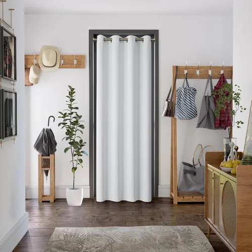 Vista 20 de BGment Cortina negra de puerta de 80 pulgadas de largo para puerta, cortina de armario de dormitorio, aislamiento térmico, con ojales, divisor