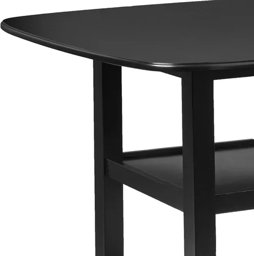 Vista 4 de Homelegance Norman - Juego de comedor de 5 piezas con dos estantes de exhibición, color negro