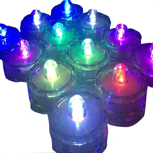 Vista 12 de Luces led muy brillantes, sumergibles, color té, para fiestas, bodas