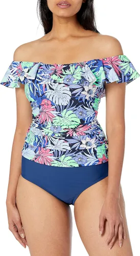Vista 3 de Tommy Hilfiger Women's Cold Shoulder Tankini