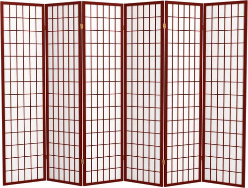 Vista 23 de Red Lantern Pantalla Shoji de 6 pies de alto, color negro, 3 paneles