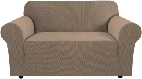Vista 97 de H.VERSAILTEX Funda elástica para sofá, fundas suaves para muebles de 3 cojines, con tela jacquard gruesa a cuadros con parte inferior elástica, sofá