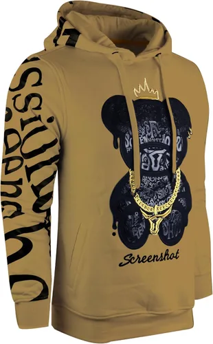 Vista 15 de SCREENSHOT Sudadera urbana de forro polar para hombre, diseño de dibujos animados de animación, parche bordado de gel