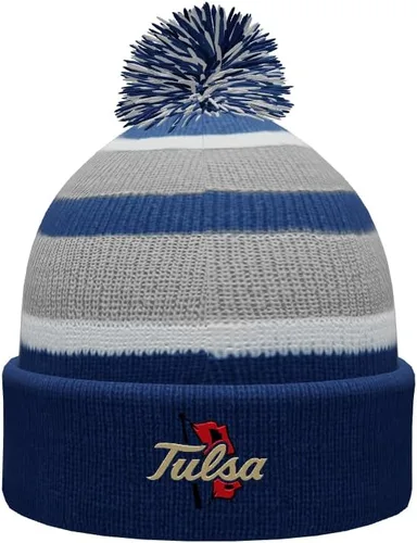 Vista 56 de NCAA Prime - Gorro de punto de invierno con pompón plegable