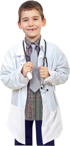 Vista 2 de Natural Uniforms Abrigo de laboratorio unisex para niños tela suave paquete múltiple