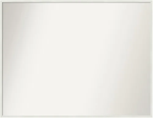 Vista 240 de Amanti Art Espejo de baño blanco para sobre el fregadero, 22 x 45 pulgadas, espejo de tocador rectangular blanco Lucie, marco de madera moderno