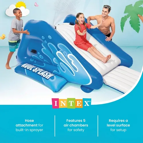 Vista 5 de Intex Hinchable, diseño de arcoíris anillo centro de juego, 135 pulgadas x 81 pulgadas x 50 pulgadas para +6 años