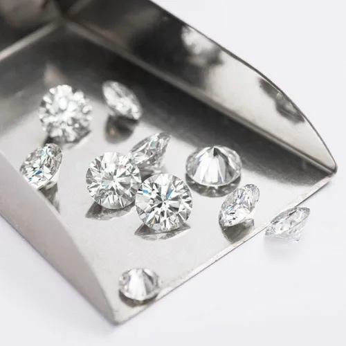 Vista 5 de Diamante suelto, 1CT-5CT Moissanita suelta D incolora brillante corte redondo VVS1 piedras preciosas para colgante, anillo, aretes, joyería