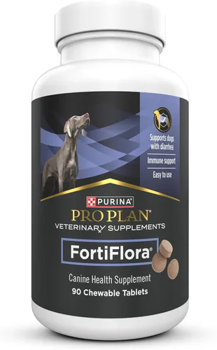 Vista 10 de Purina Pro Plan - Suplementos veterinarios Fortiflora Probióticos para perros, tabletas masticables para salud digestiva intestinal y diarrea