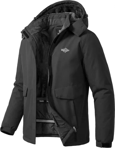 Vista 11 de Wantdo - Chaqueta de esquí impermeable para mujer, abrigo de invierno cálido y resistente al viento, abrigos de nieve