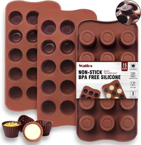 Vista 17 de Moldes de silicona para chocolate en miniatura con forma de terraza cuadrada de 50 cavidades - Moldes de silicona antiadherentes para caramelo, 2