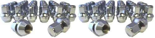 Vista 5 de Eisen - Juego de 24 tuercas de una sola pieza, cromadas, grandes, de 0.551 x 0.059 pulgadas (14 x 1.5 mm), estilo de mercancía original de fábrica