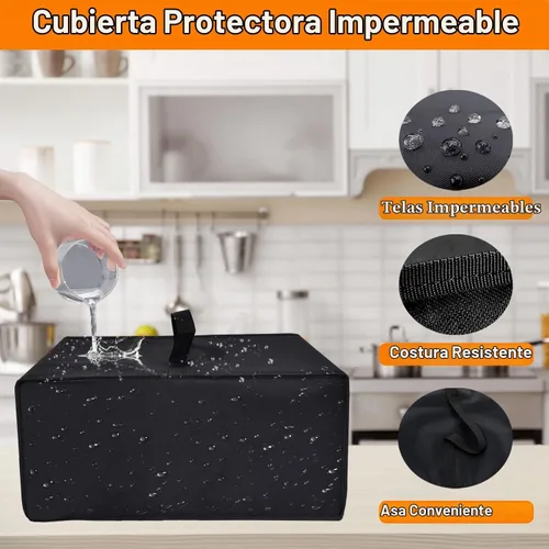 Vista 4 de Cubierta para horno tostador, resistente al agua, resistente al calor, a prueba de polvo, funda protectora para BLACK+DECKER 4 rebanadas Crisp 'N
