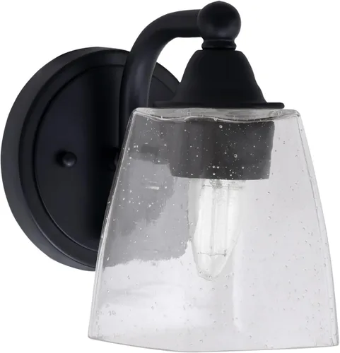Vista 55 de Toltec Lighting Paramount - Aplique de pared de 1 luz, lámpara de pared para interiores, regulable, compatible con LED de base media, acabado