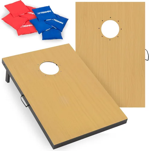 Vista 7 de Triumph Sports - Juegos prémium de 2 x 3 para jugar al cornhole, opciones LED disponibles, 8 bolsas de granos para lanzar y también incluye