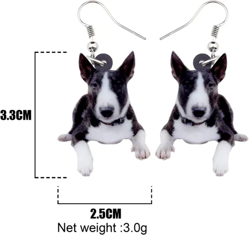 Vista 5 de NEWEI Aretes de acrílico para perros, lindos colgantes de moda, joyería de animales para mujeres, regalos