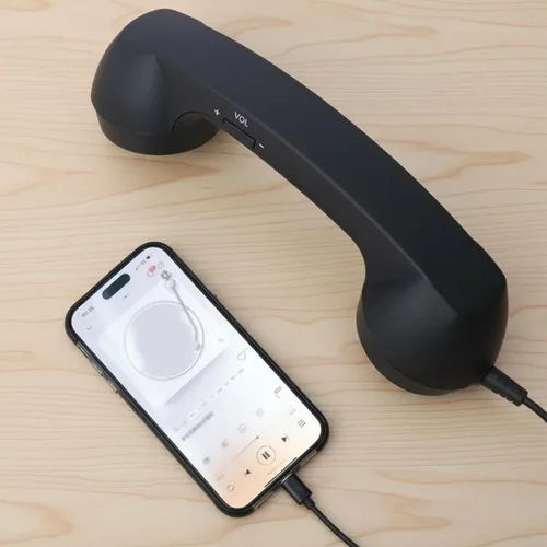 Vista 3 de 2026 New Retro Phone Handset for iPhone, Type-C Retro Telephone Wired Handsets Style Landline Handle Receiver for Cell Mobile Video Conferences