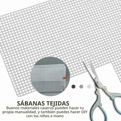 Vista 3 de EXCEART Juego de 12 hojas de lona de plástico para hacer bolsos, 15.7 x 14.4 in de malla resistente de plástico para manualidades, proyectos