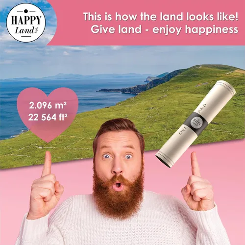 Vista 3 de happylandgifts Real Piece of Land - Irlanda Regalo inusual para familiares y amigos Certificado personalizado de propietario de tierras