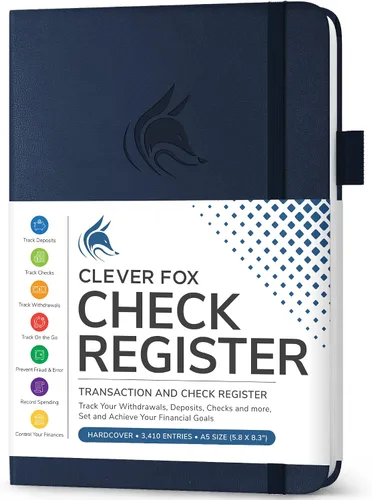 Vista 20 de Clever Fox Libro de registro de cheques – Registro de transacciones de lujo, libro de contabilidad contable, registro de cheques y libro de registro