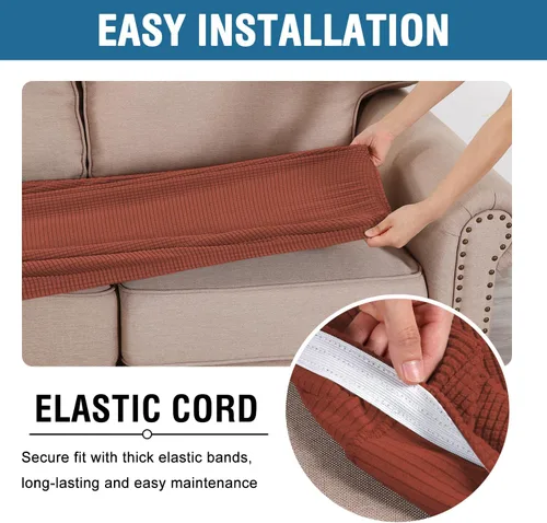 Vista 89 de H.VERSAILTEX Fundas de Cojín de Asiento Individuales Super Elásticas Fundas de Sofá Fundas de Cojín de Sofá Fundas Deslizables Juegos Tela de Sarga