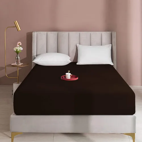 Vista 8 de BEDSUM - Sábana bajera de microfibra con bolsillo profundo para colchón, resistente a las arrugas, la decoloración y las manchas Marrón
