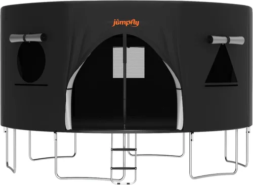 Vista 15 de Jumpfly Cubierta de tienda de campaña elástica de 14 pies, se adapta a 8 postes rectos, toldo de material transpirable beige para niños, patio