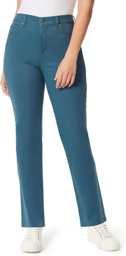 Vista 79 de Gloria Vanderbilt - Pantalones de mezclilla Amanda clásicos de tiro alto y pierna cónica petite para mujer Begonia Bloom