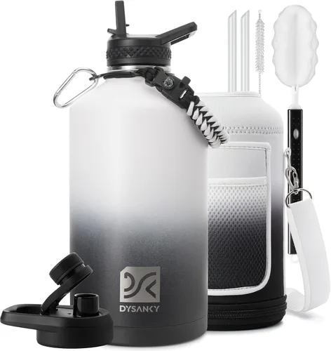 Vista 105 de DYSANKY Botella de agua aislada de 32 onzas, metal al vacío de acero inoxidable grueso, jarra de agua deportiva portátil para gimnasio y senderismo