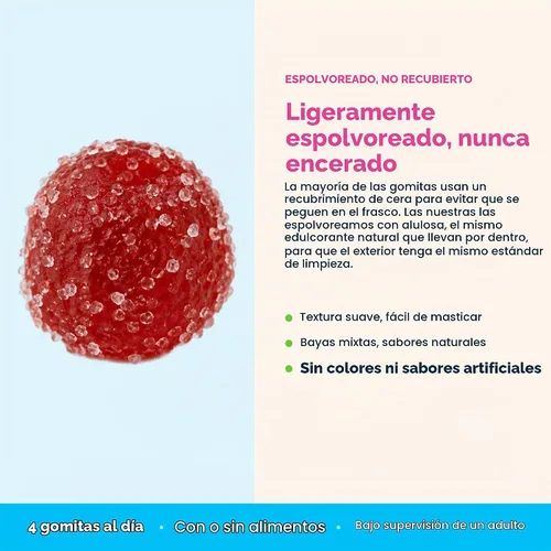 Vista 7 de Gomitas multivitamínicas sin azúcar para niños, bayas mixtas, 120