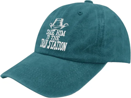 Vista 2 de devor Baseball Cap Take Him to The Train Station Baseball Cap, Funny Hat for Men