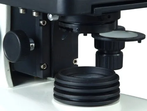 Vista 4 de OMAX microscopio compuesto trinocular del LED 40X-2000X con la nariz invertida y la cabeza giratoria de visión de Siedentopf 40X-2000X