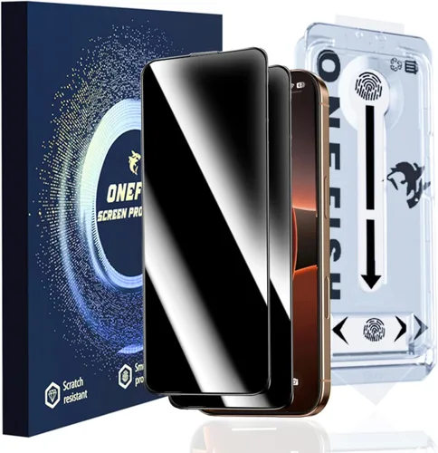 Vista 9 de OneFish Protector de pantalla de vidrio templado de borde completo para iPhone 11 Pro/XS/X de 5.8 pulgadas, paquete de 2 refuerzos de bordes, HD